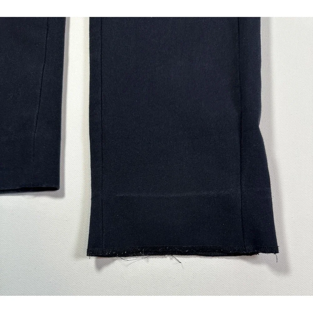 Tory Burch Women's 8 Navy Blue Ponte Skinny Pants‎ Side Zip Minimalist Luxe FLAW